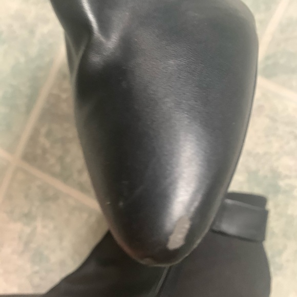 Calvin Kline bootie; black with gold accents - Picture 4 of 4